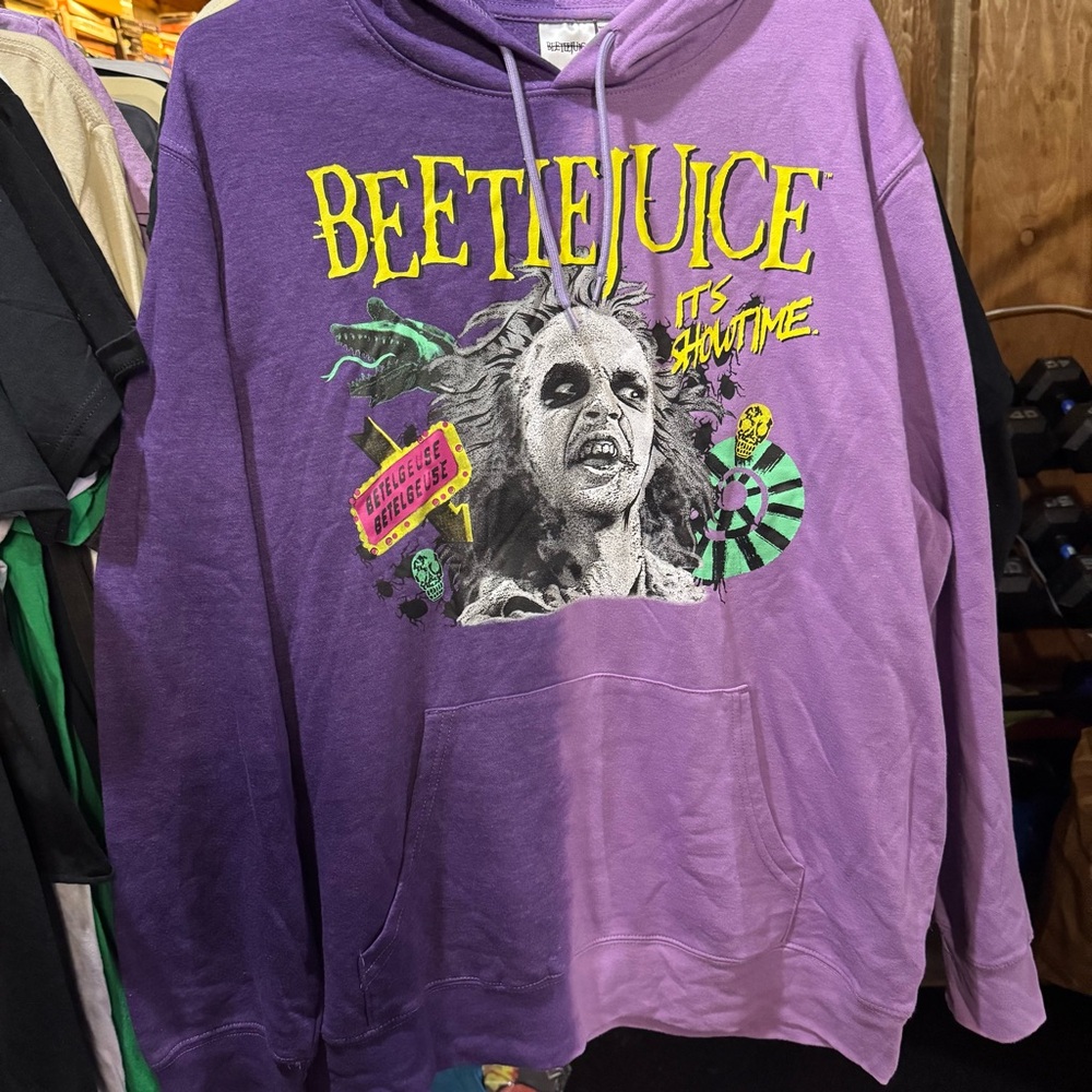 Beetlejuice two tone tie dye hoodie- NWOT size Large